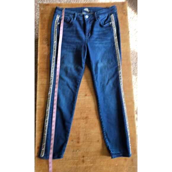 Tommy Bahama high Rise ankle dark denim with sparkles women's size 10 - Picture 5 of 10